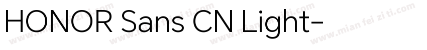 HONOR Sans CN Light字体转换